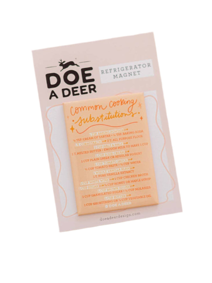 Common Cooking Substitutions Magnet