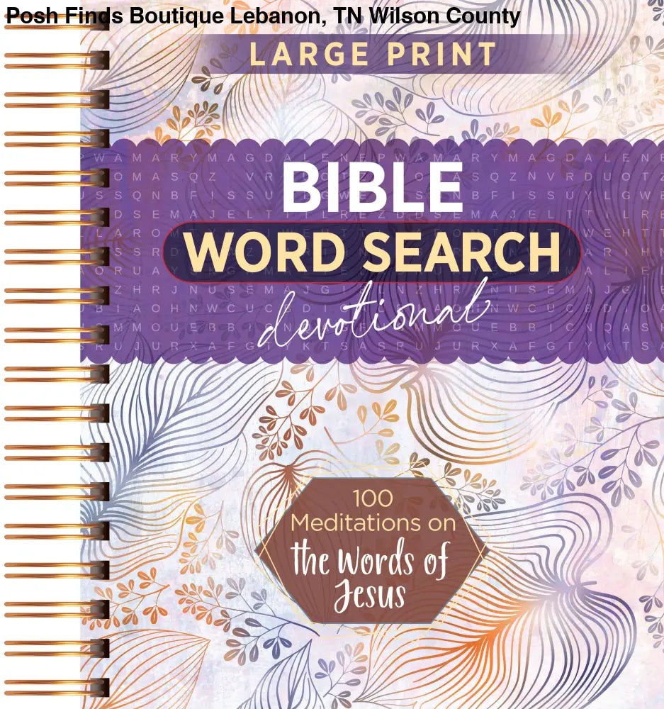 100 Meditations on the Words of Jesus Word Search Devotional - Posh Finds