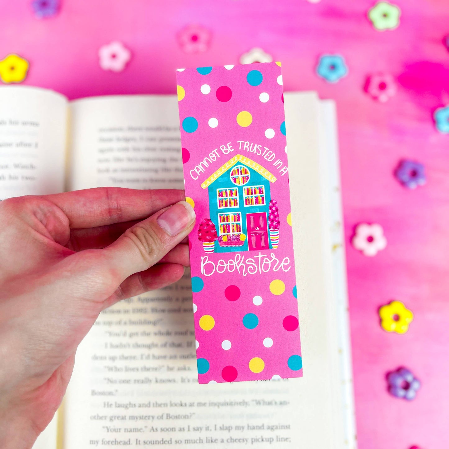 Cannot Be Trusted in a Bookstore Bookmark: Laminated