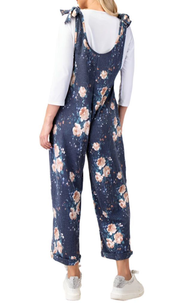 FLORAL PRINT JUMPSUIT COCOA