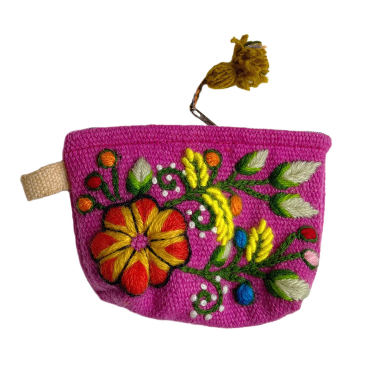 Victoria Hand embroidered Small Pouch: Blue or Pink