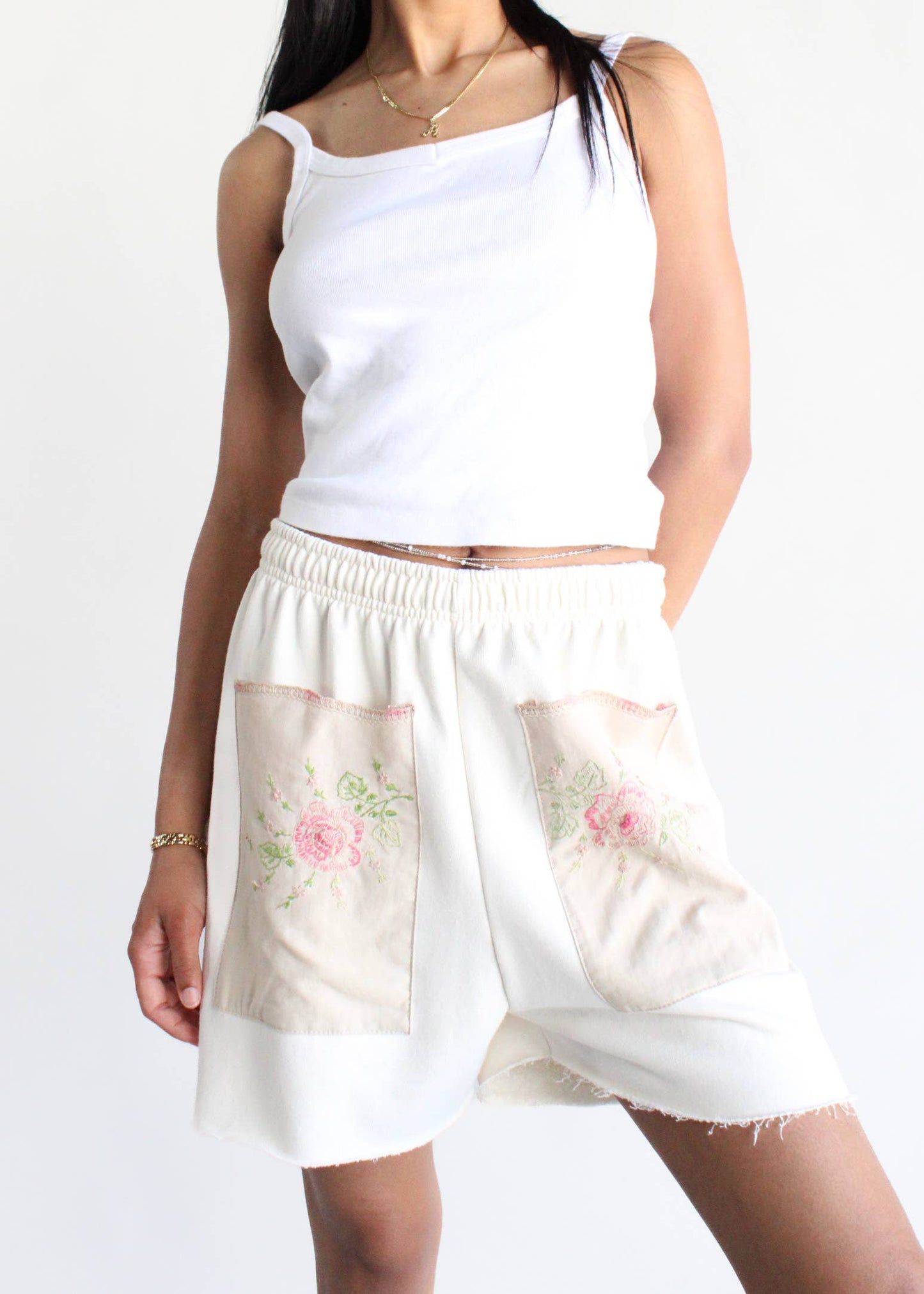 Sweat Short with Embroidered Front Pocket