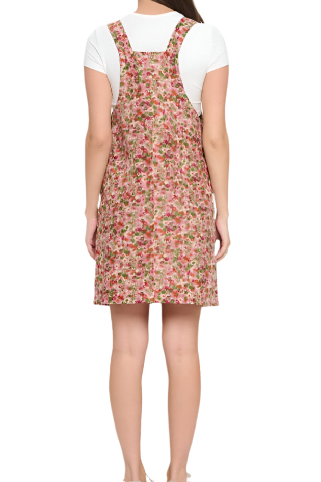 BLOOMING MEADOW CORDUROY OVERALL DRESS
