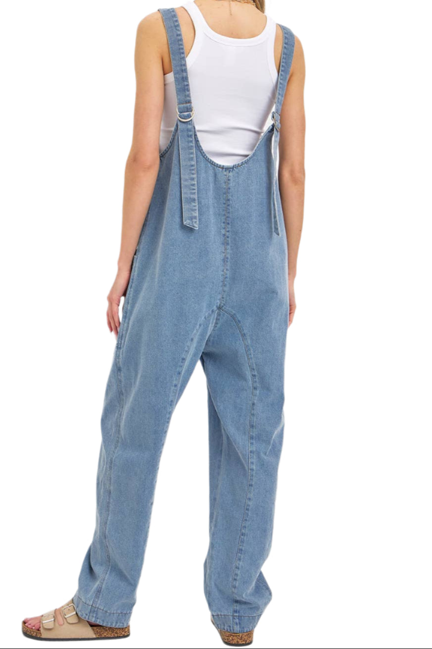 ONE-AND-DONE DENIM JUMPSUIT