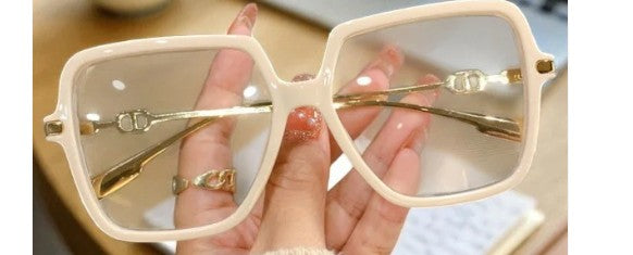 Natalie Beige Square Blue Light Glasses