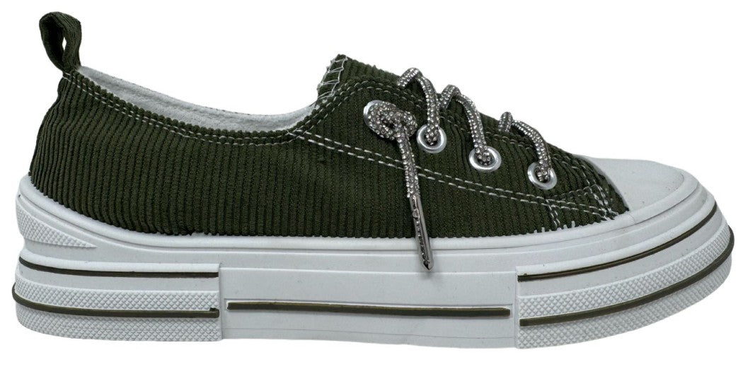 Rose Corduroy Sneakers