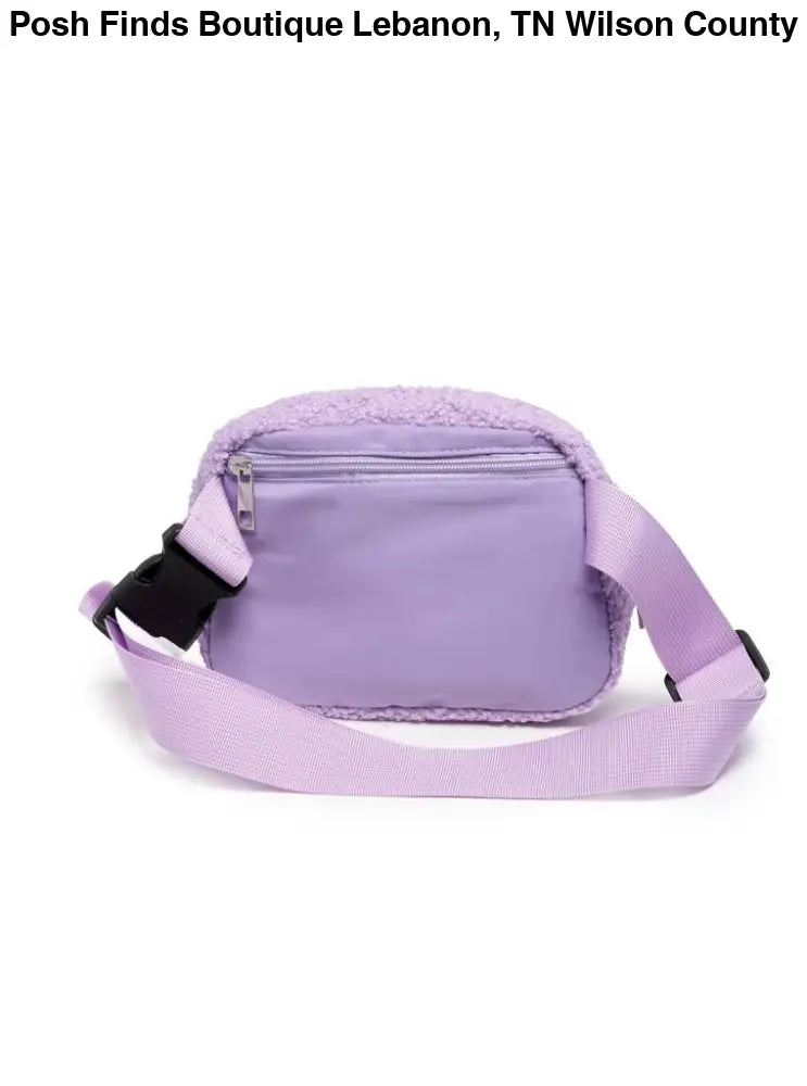 Adjustable Belt Bag - Blooming Flowers - Purple - Posh Finds