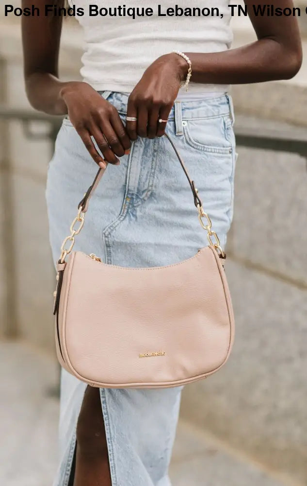 Ashton Saddle Crossbody Purse Handbag Pink or Taupe - Posh Finds