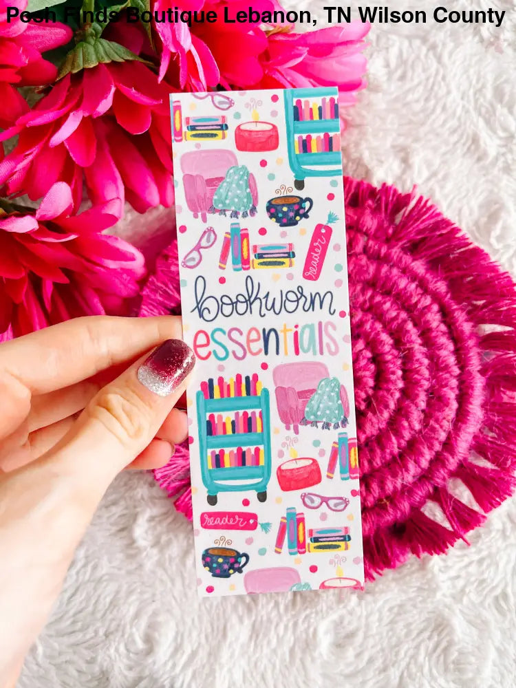 Bookworm Essentials Bookmark: Laminated - Posh Finds