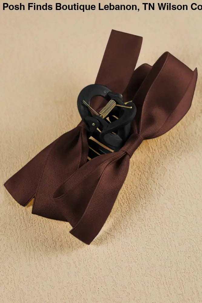 Bow Decor Large Hair Claw Clip: Fiery Red / One Size - Posh Finds