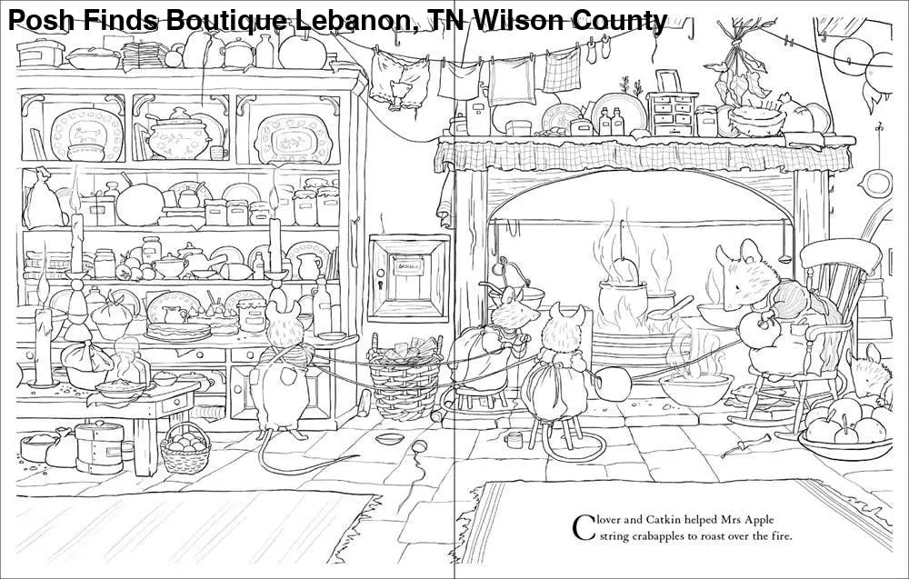 Brambly Hedge: Festive Coloring Book : Jill Barklem - Posh Finds