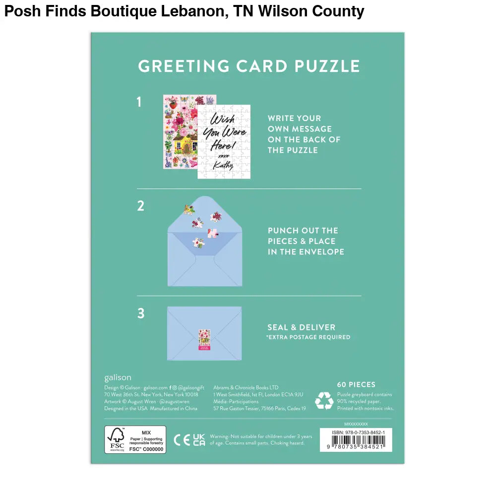Buzzy Bouquets Greeting Card Puzzle