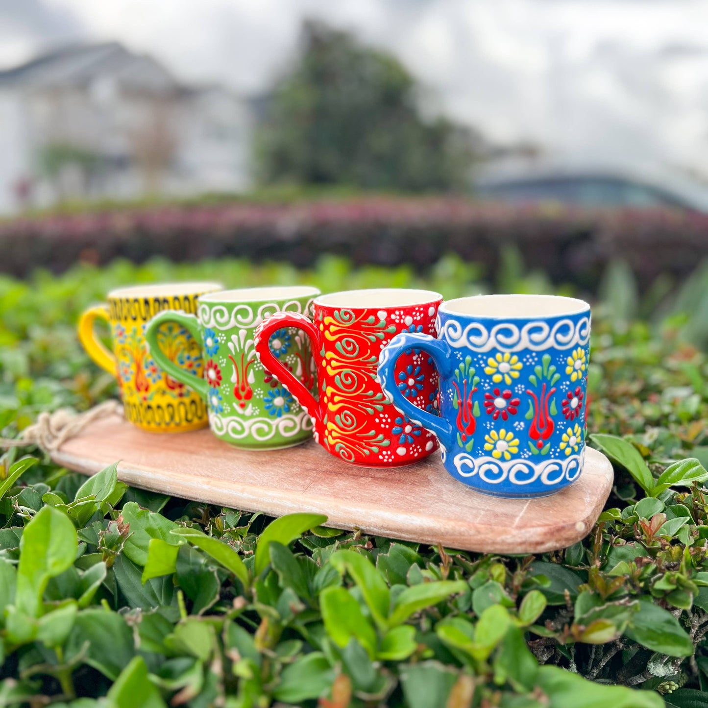 Hand Painted Coffee Mug, Ceramic Mug, Handmade Floral Mugs