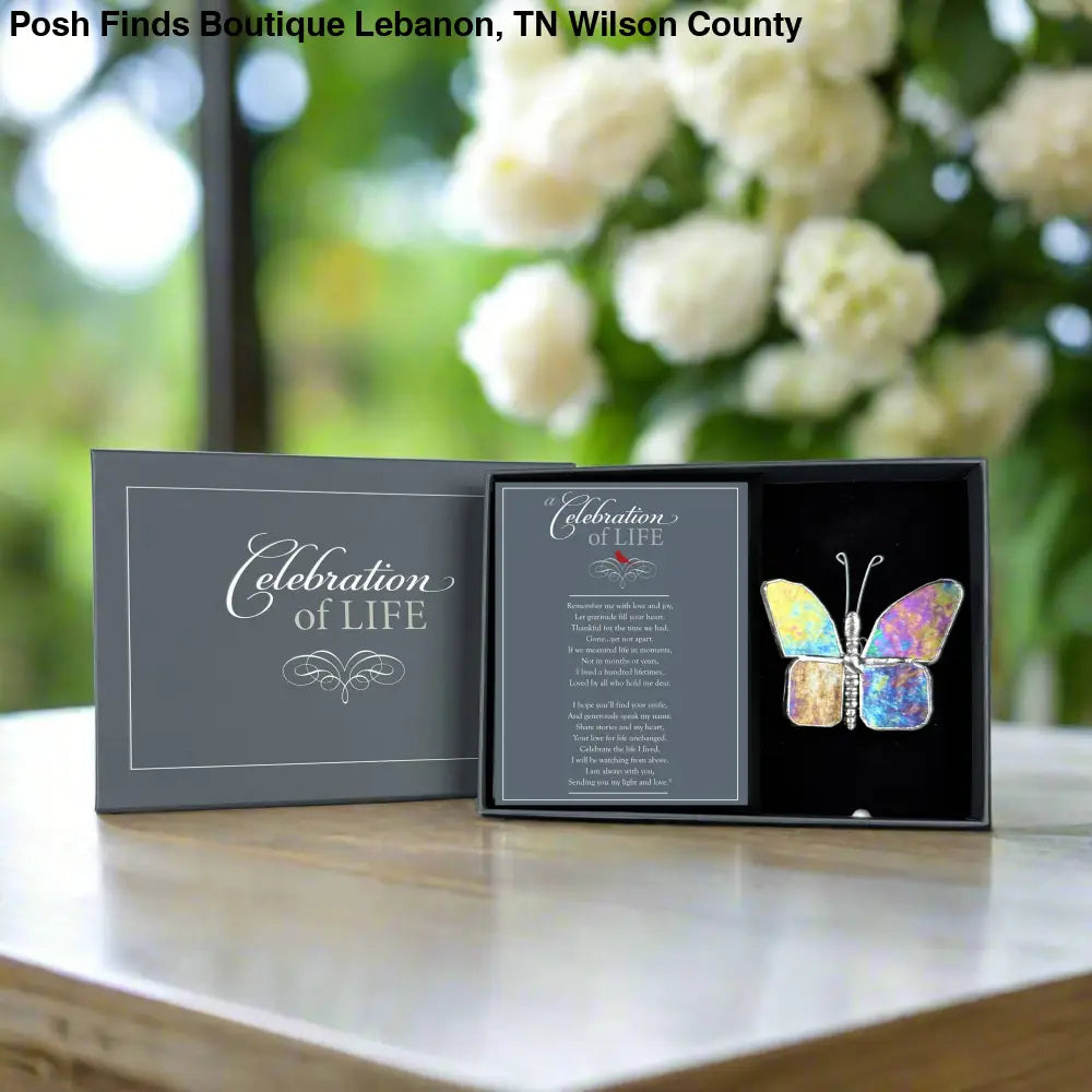 Celebration Of Life Gift: Sympathy Glass Butterfly - Gifts