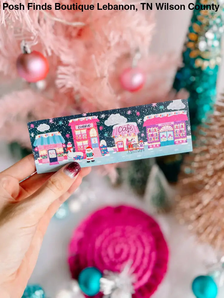 Christmas at Book Lover's Lane Bookmark: Laminated - Posh Finds