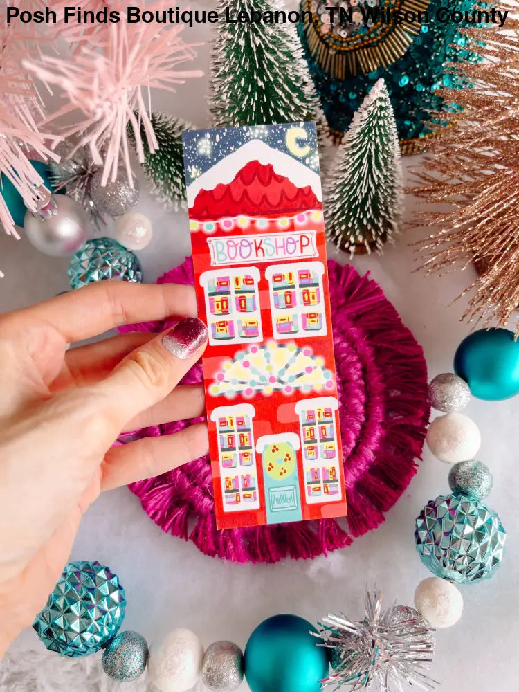 Christmas Bookshop Bookmark: Laminated - Posh Finds