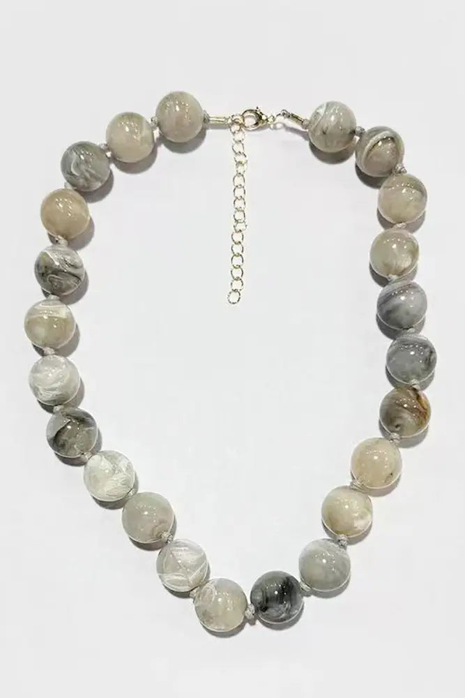 Colorful Resin Bead Necklace - Accessories