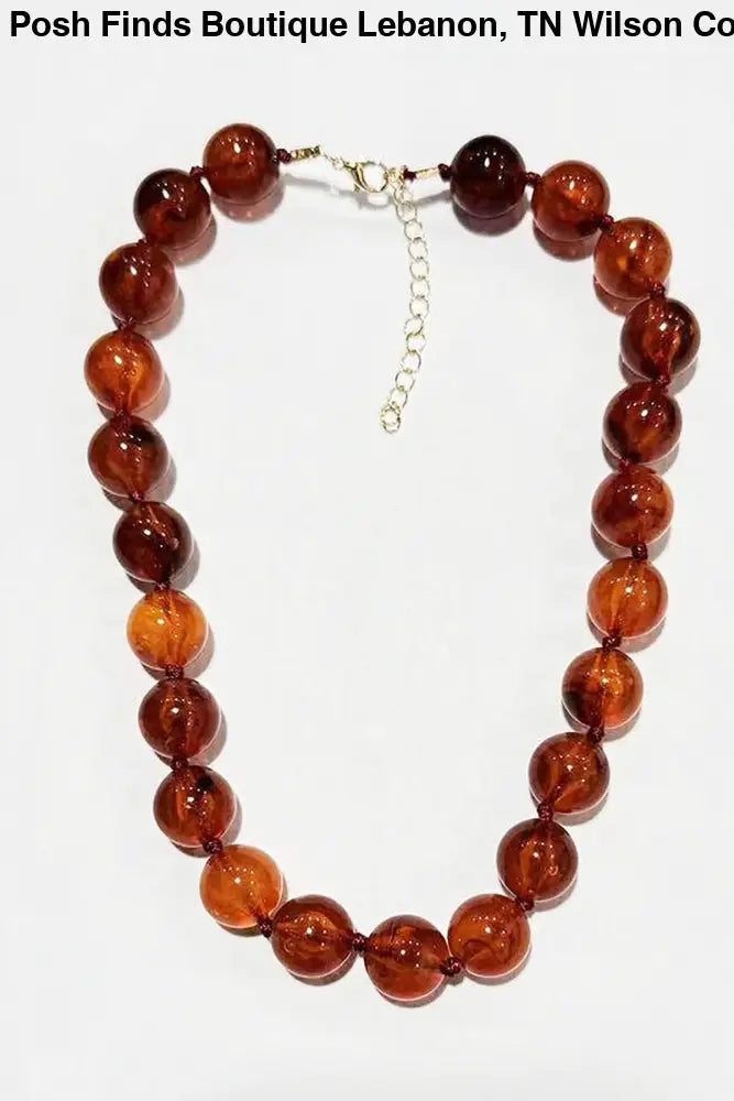Colorful Resin Bead Necklace - Accessories