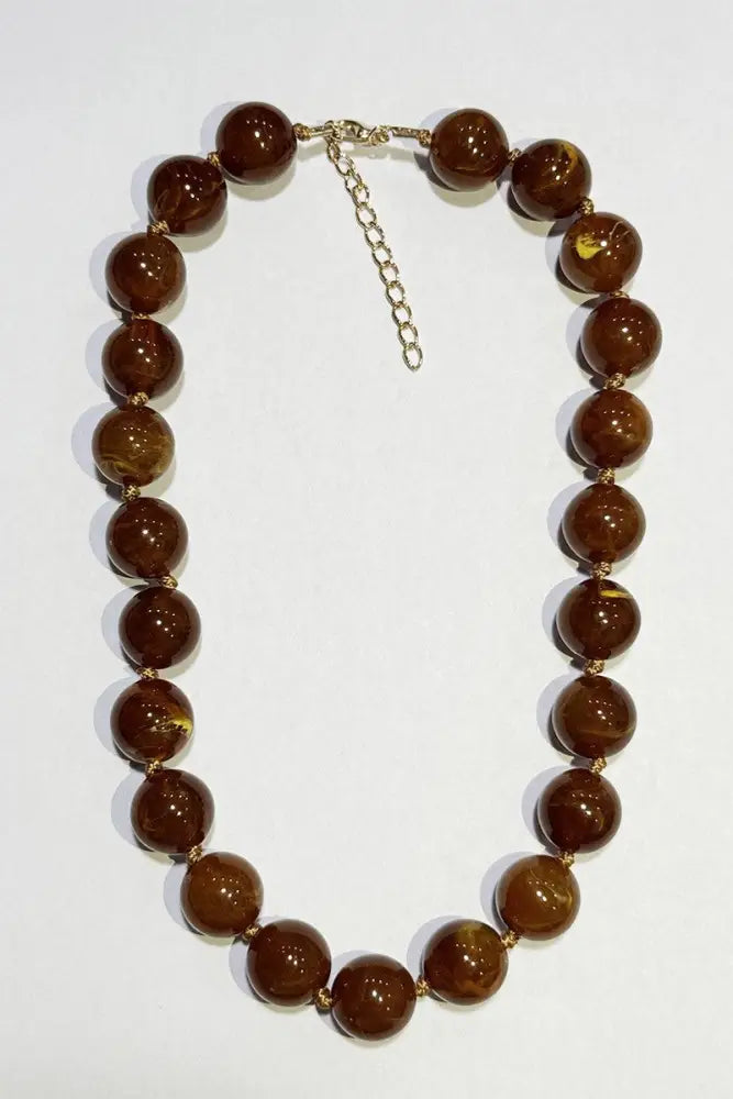 Colorful Resin Bead Necklace - Accessories