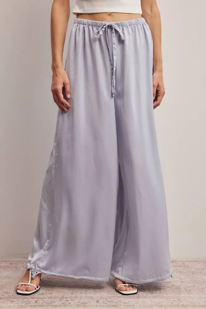 Convertible Wide Leg Tie Hem Pants FP0022: Burgundy / Contemporary / S