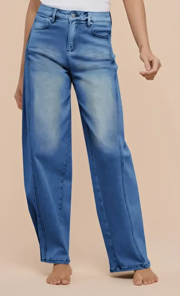 Convertible Wide to Barrel Jeans - Posh Finds