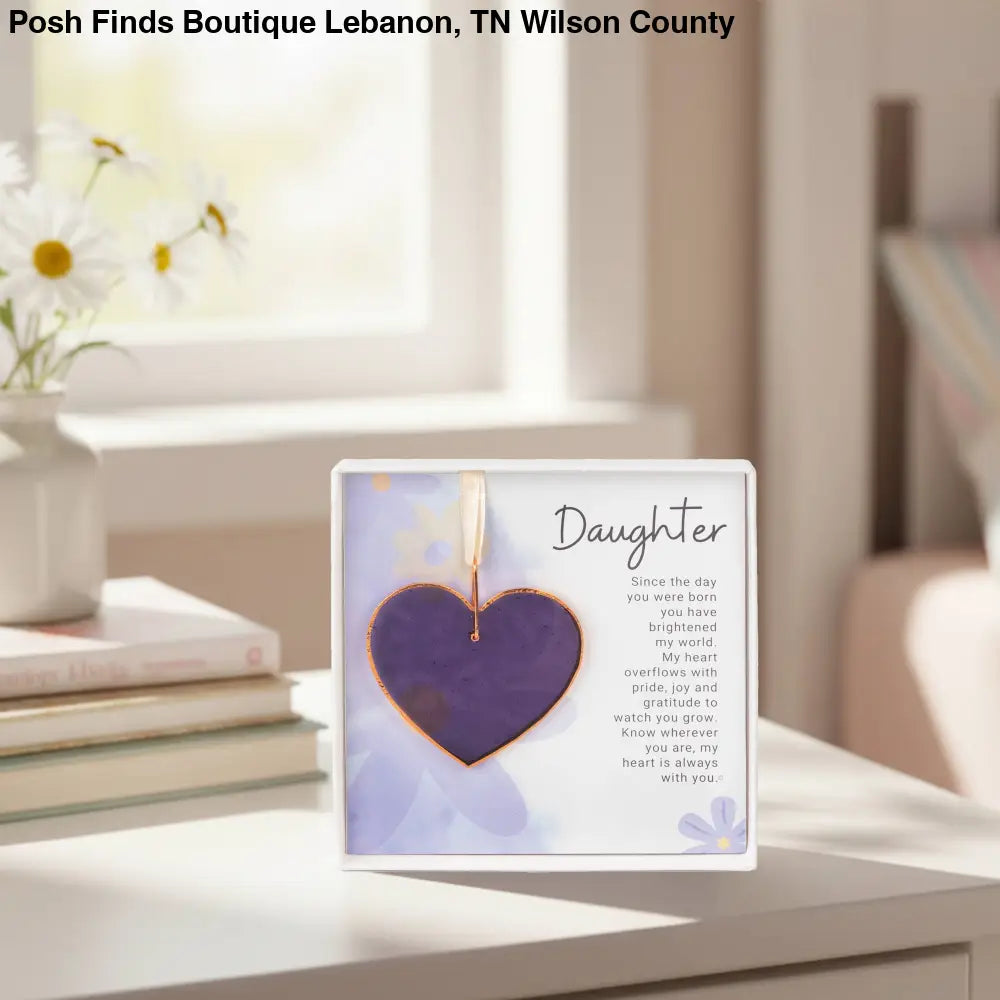 Daughter Keepsake Gift – Handmade Stained Glass Heart - Gifts