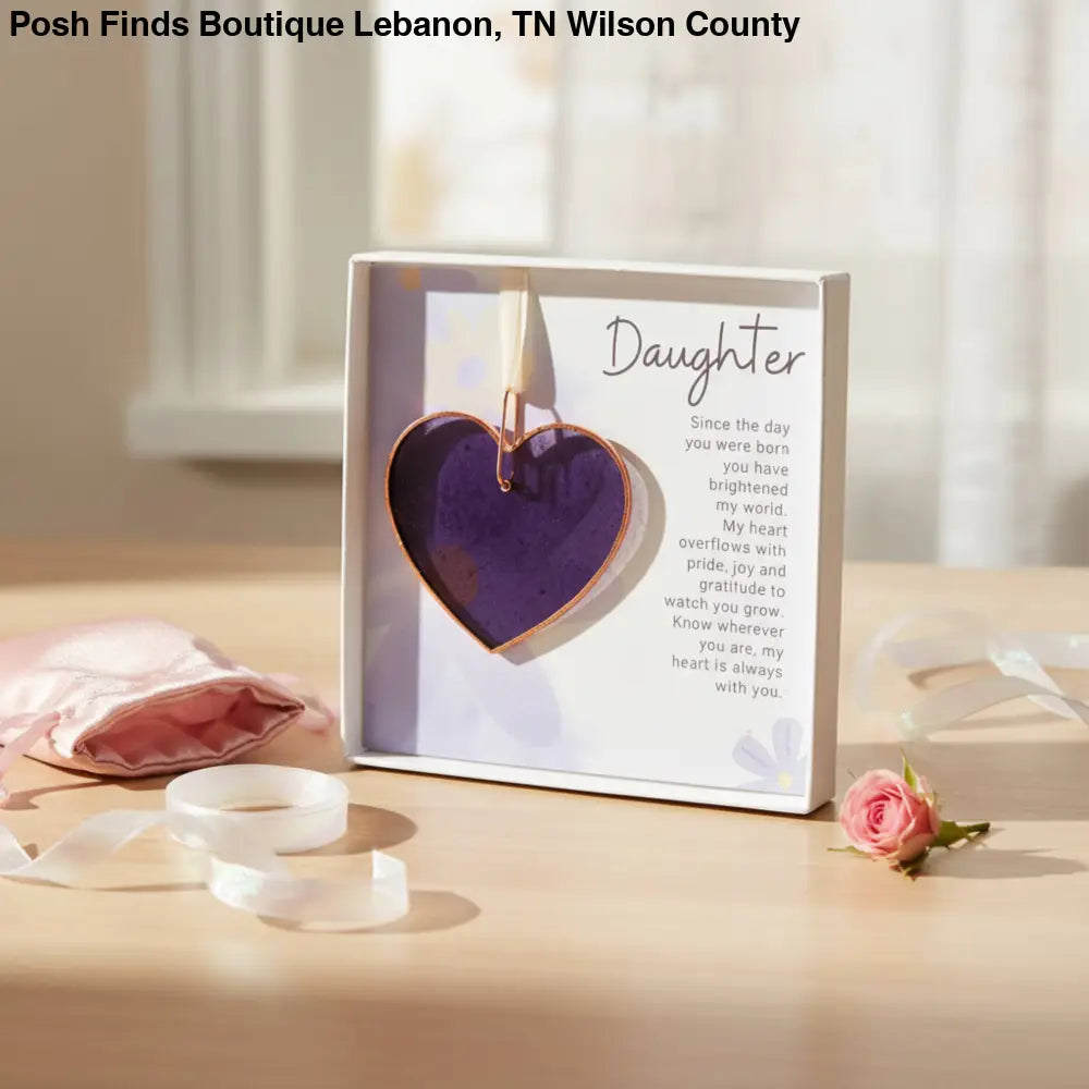 Daughter Keepsake Gift – Handmade Stained Glass Heart - Gifts