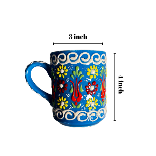 Hand Painted Coffee Mug, Ceramic Mug, Handmade Floral Mugs
