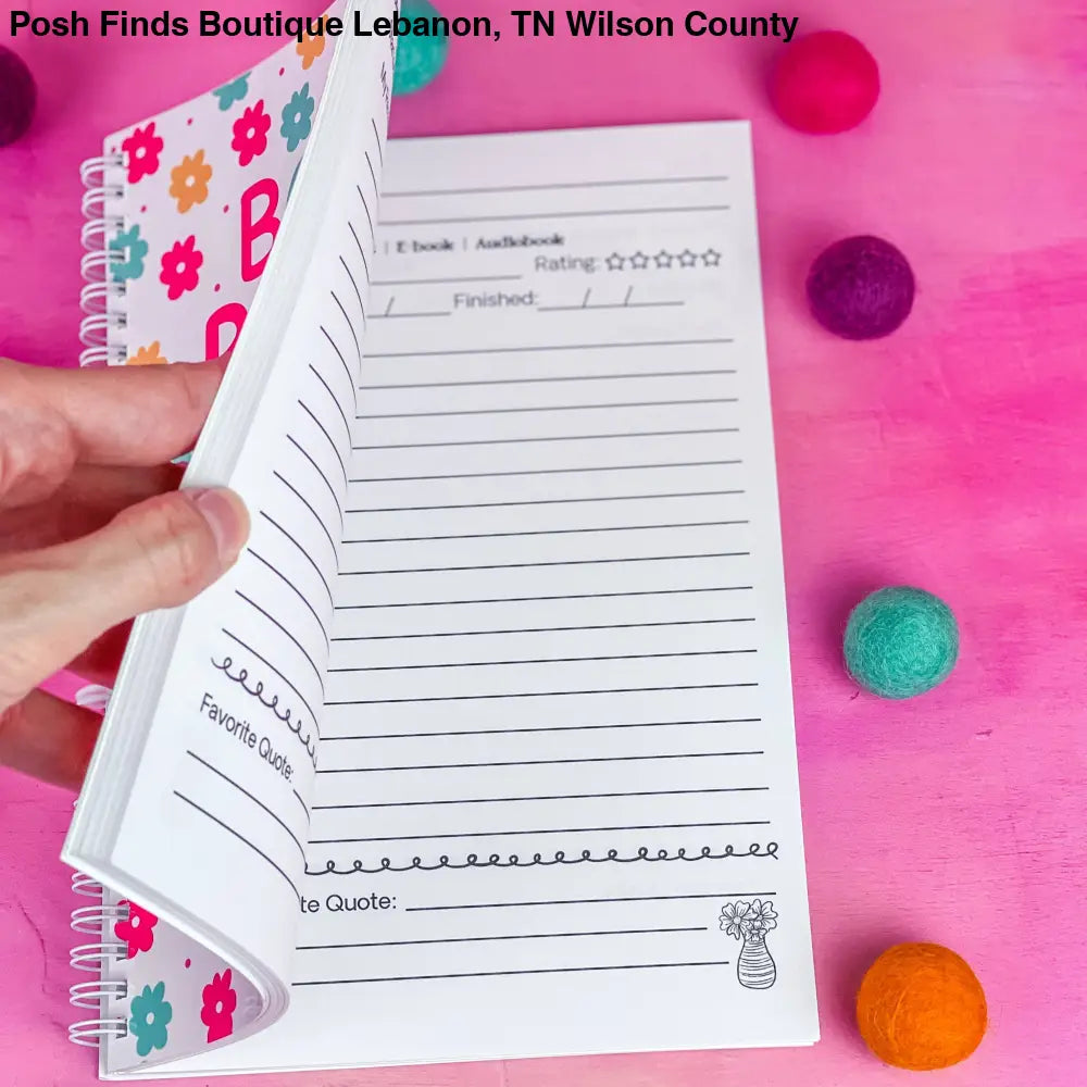 Floral Book Review Journal - Posh Finds