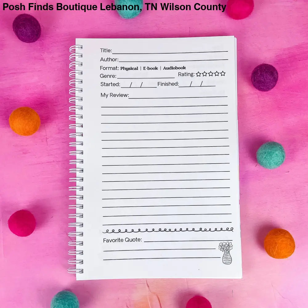 Floral Book Review Journal - Posh Finds