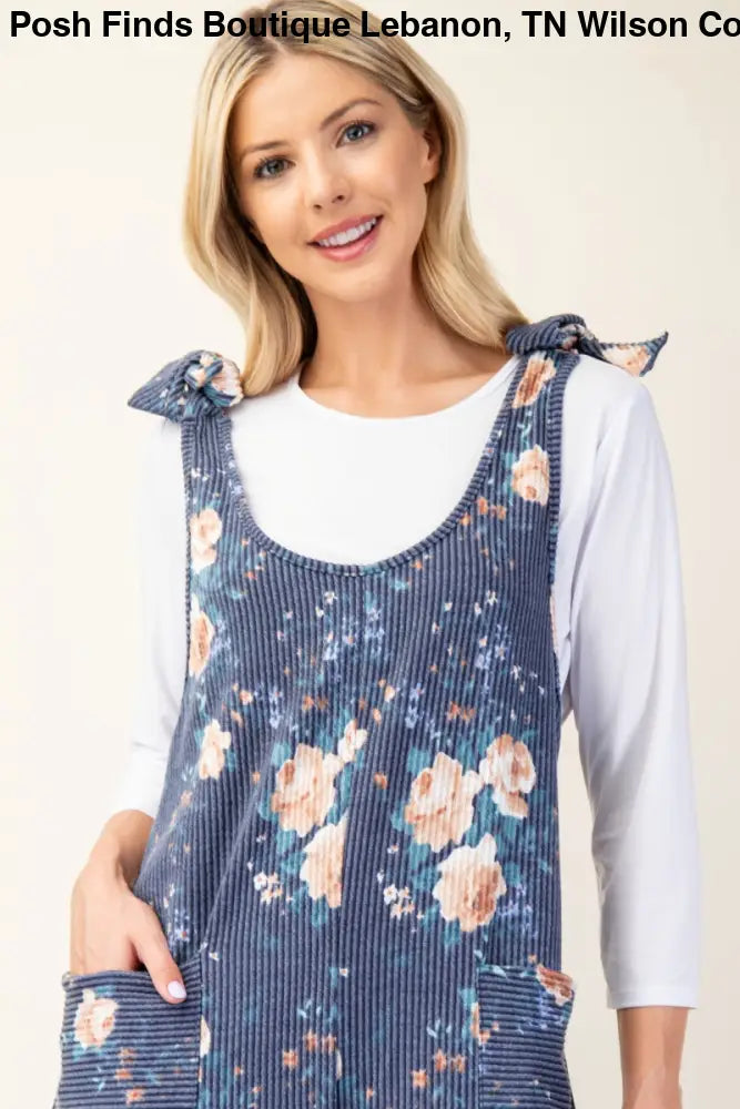 FLORAL PRINT JUMPSUIT COCOA - Posh Finds