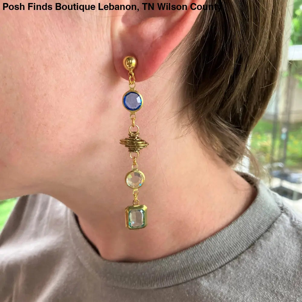 Galaxy Jewel Dangle Earrings - Posh Finds