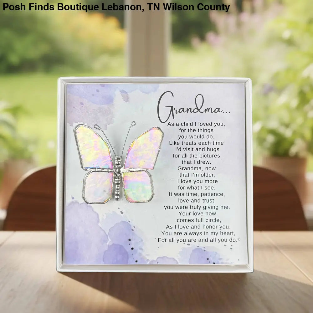 Grandma Now that I’m Older: Stained Glass Butterfly - Gifts