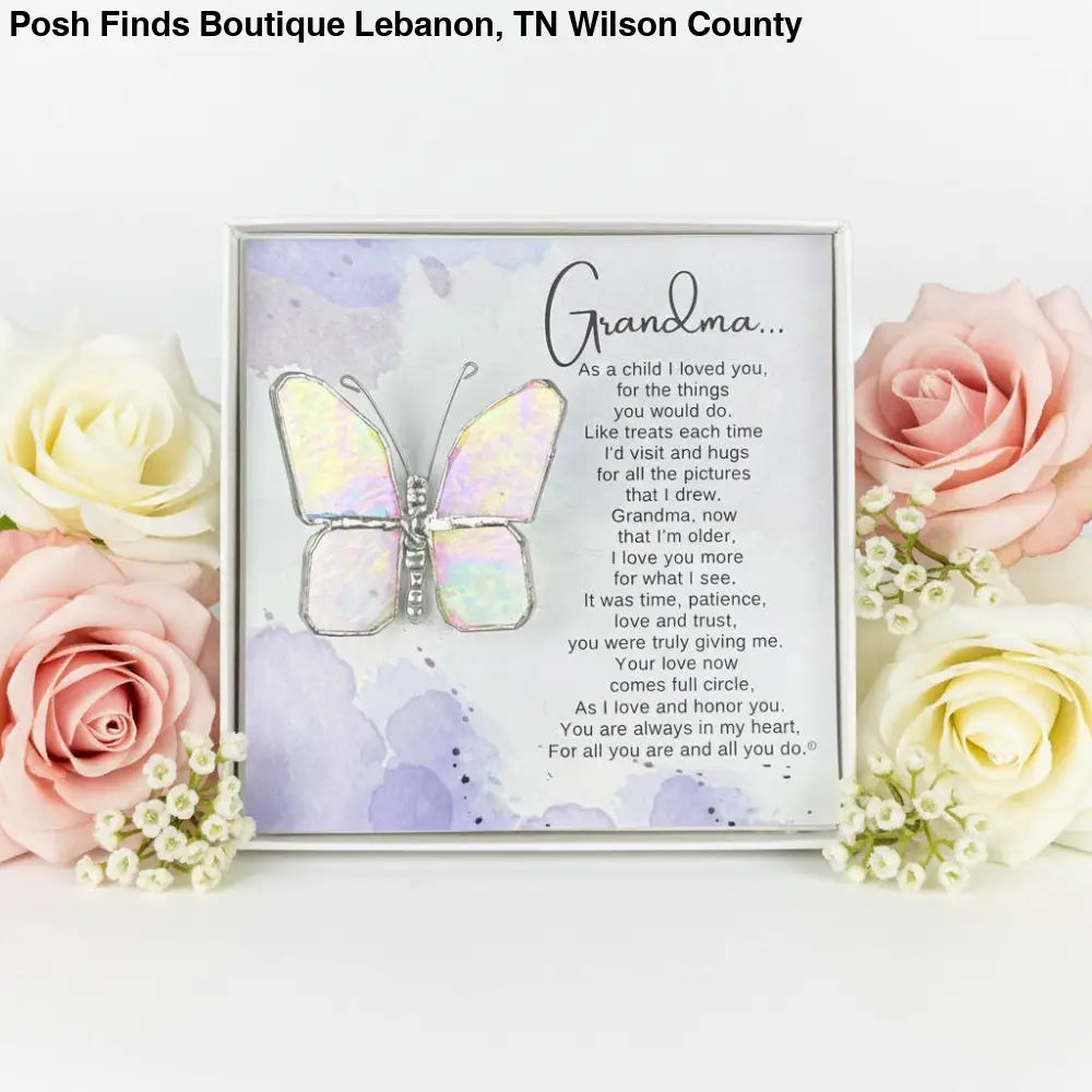 Grandma Now that I’m Older: Stained Glass Butterfly - Gifts