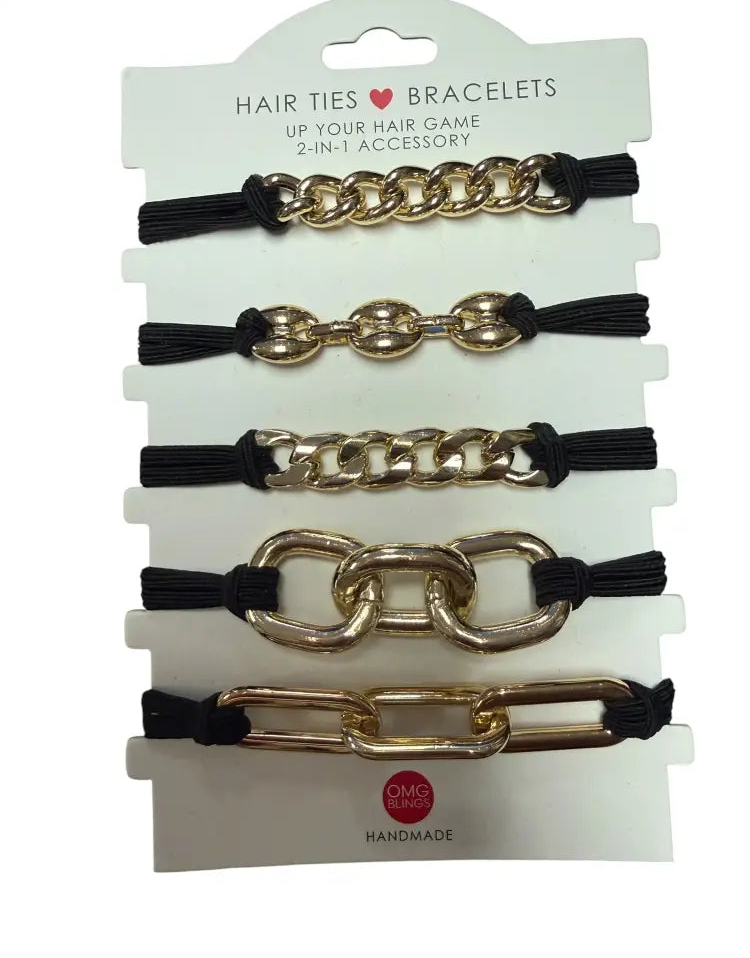 Hair Tie Bracelet Sets - Accessories