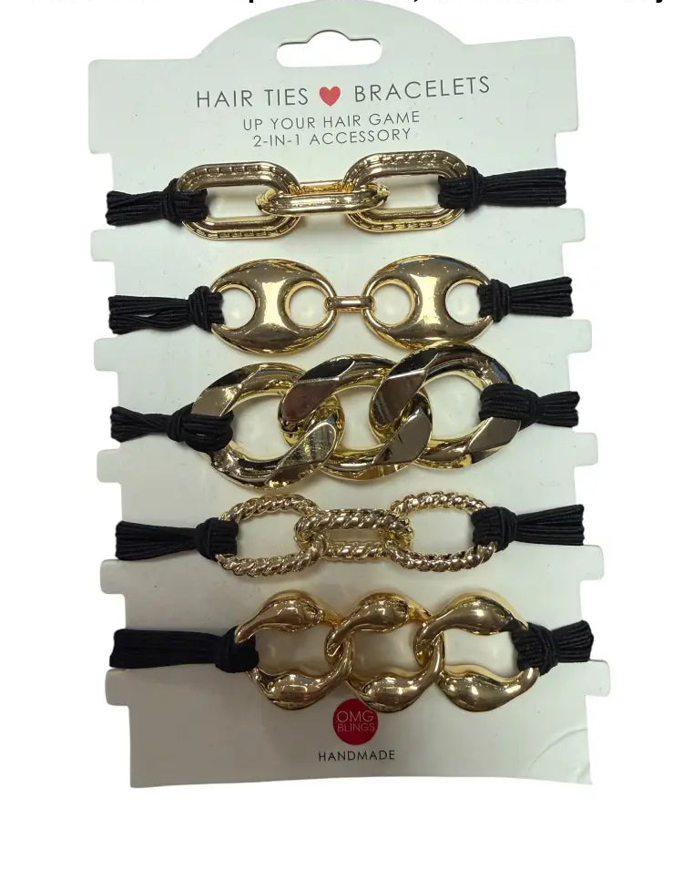Hair Tie Bracelet Sets - Accessories