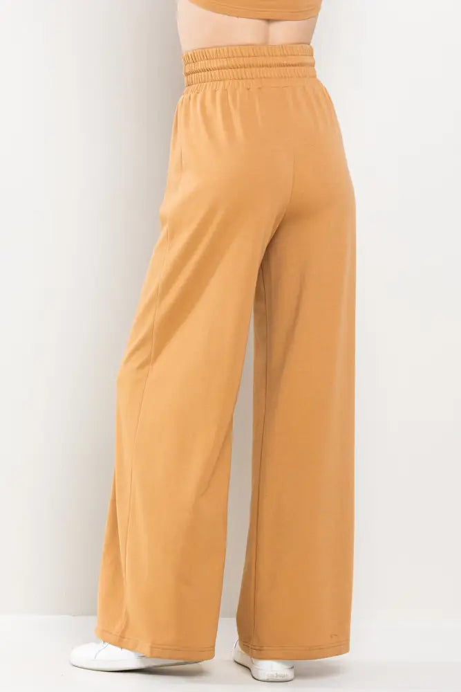 High Waist Lounge Pants in Heather Gray - Posh Finds