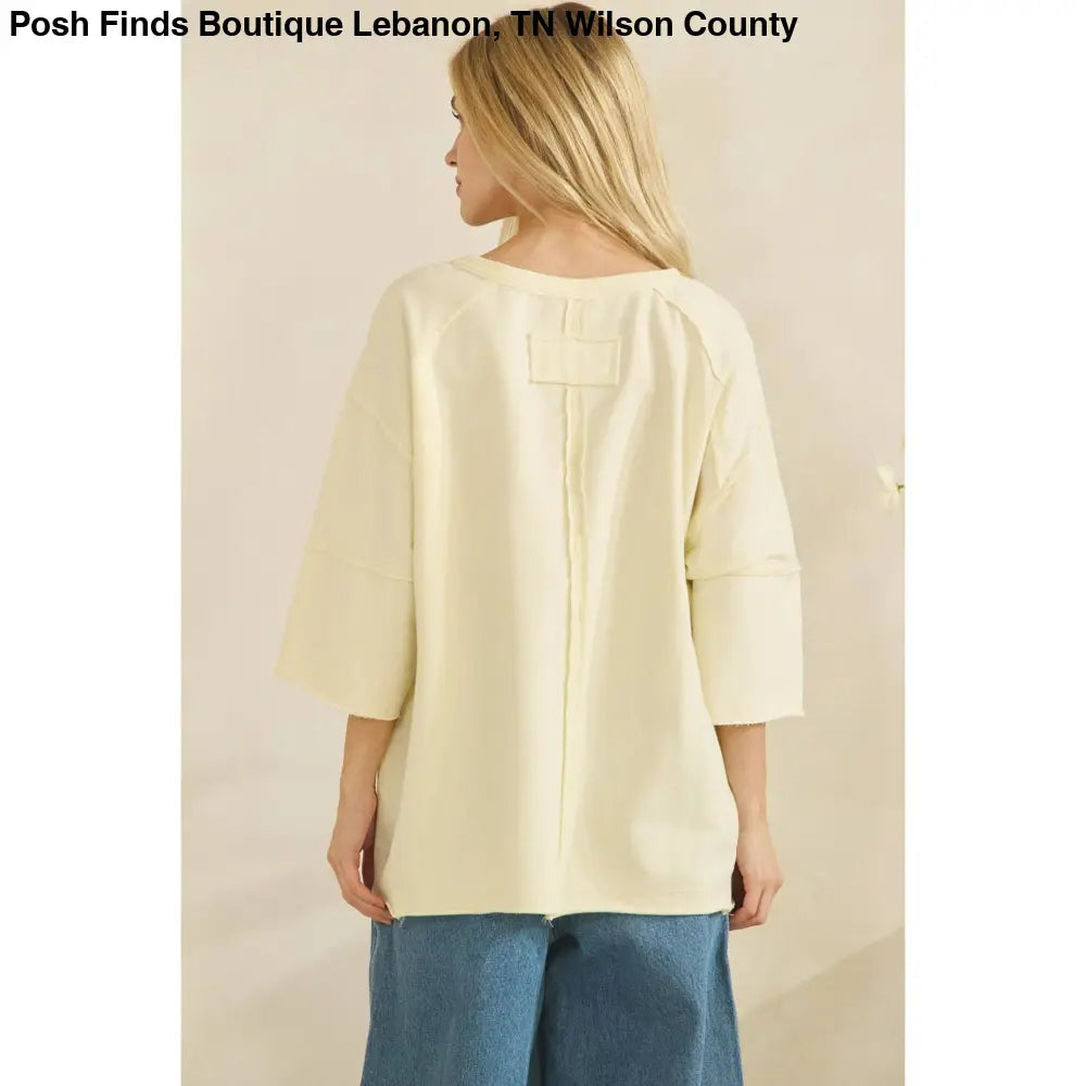 LOVE HEART PATCHWORK TEE Cream - Posh Finds