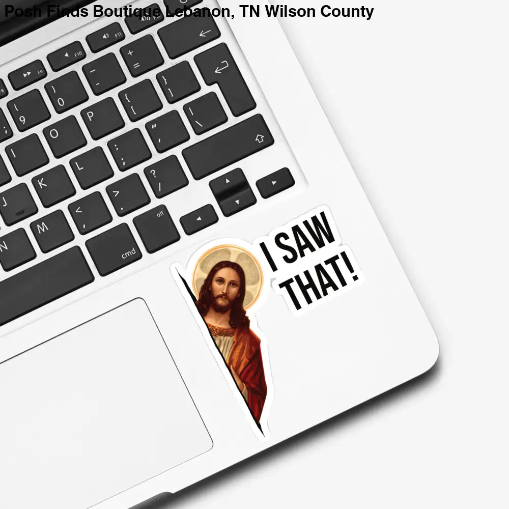 Meme Jesus I Saw That Sticker: Transparent Background