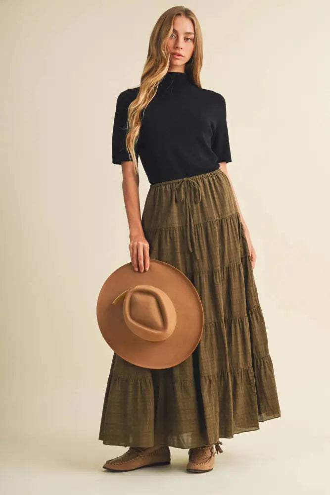 Mock-Neck Fine-Gauge Knit Pullover: Brown / M