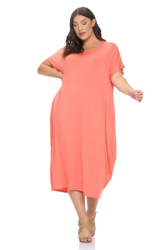 Navy Plus Size Cocoon Maxi Dress with Dolman Sleeves - Women > Dresses