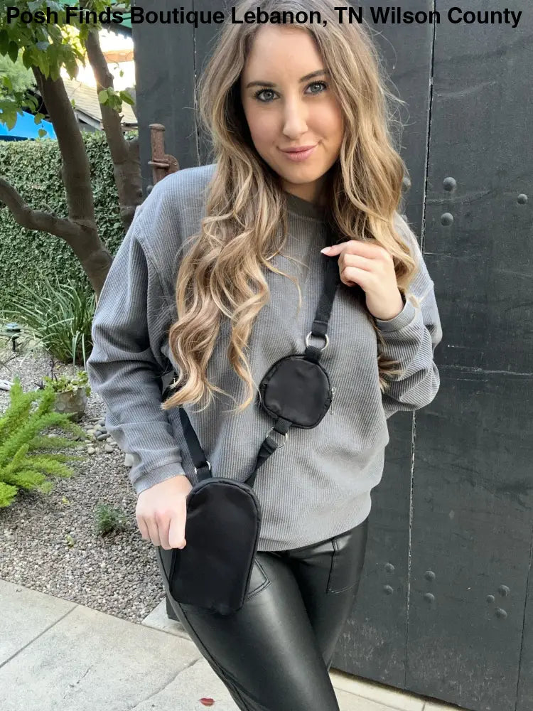 Nylon Crossbody Bag in Black or Taupe - Posh Finds