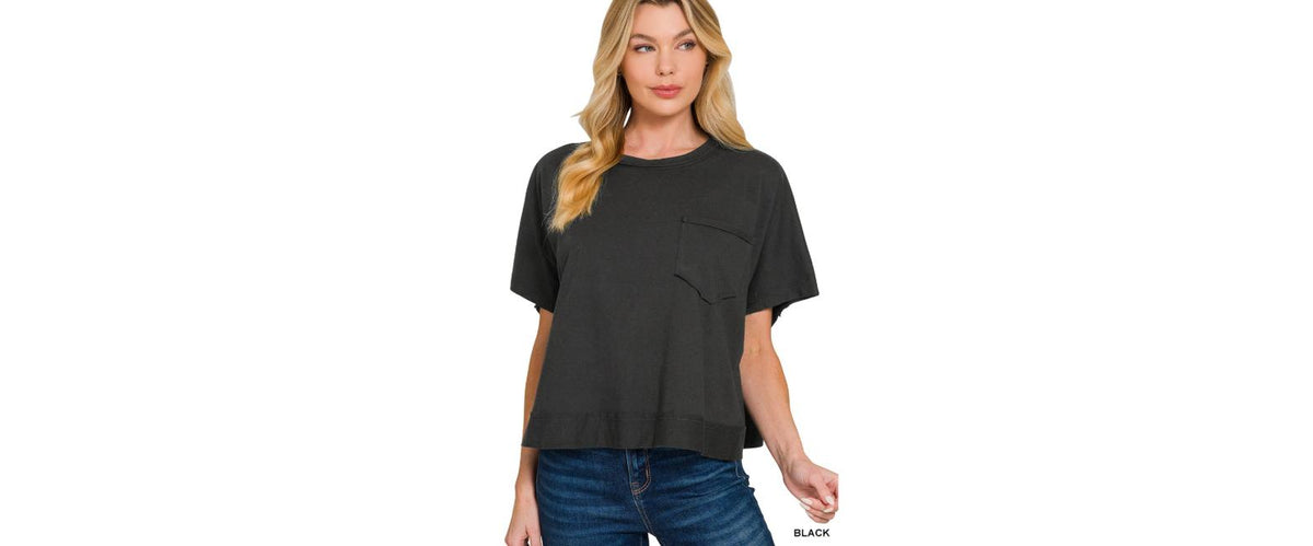 Oversized Boxy Top - Black / L-XL