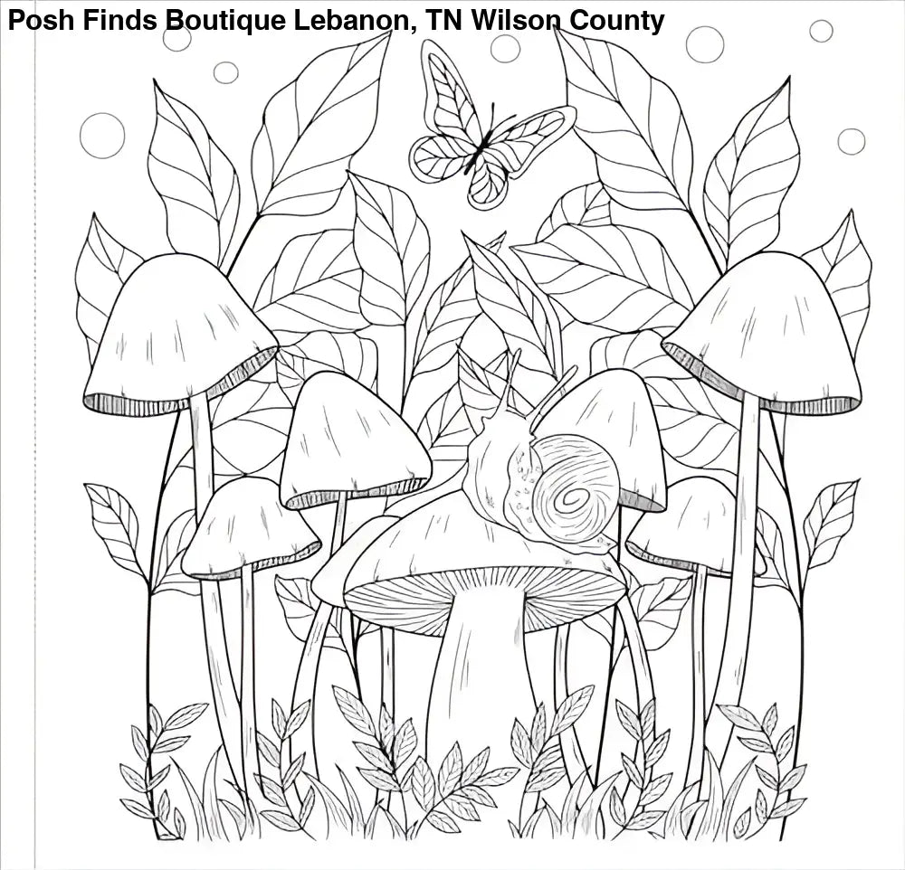 Peter Pauper Press Mushrooms Adult Coloring Book, Pack of 1 - Posh Finds