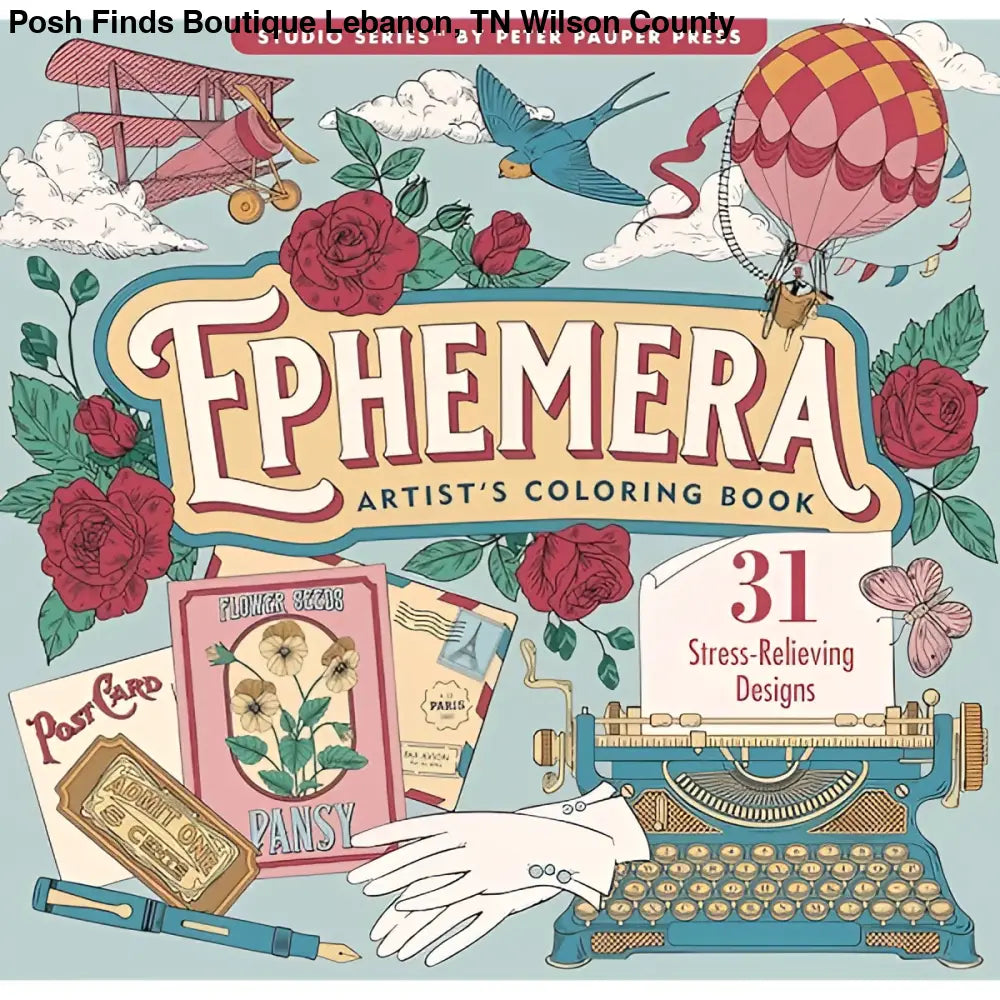 Peter Pauper Press Mushrooms Adult Coloring Book, Pack of 1 - Posh Finds