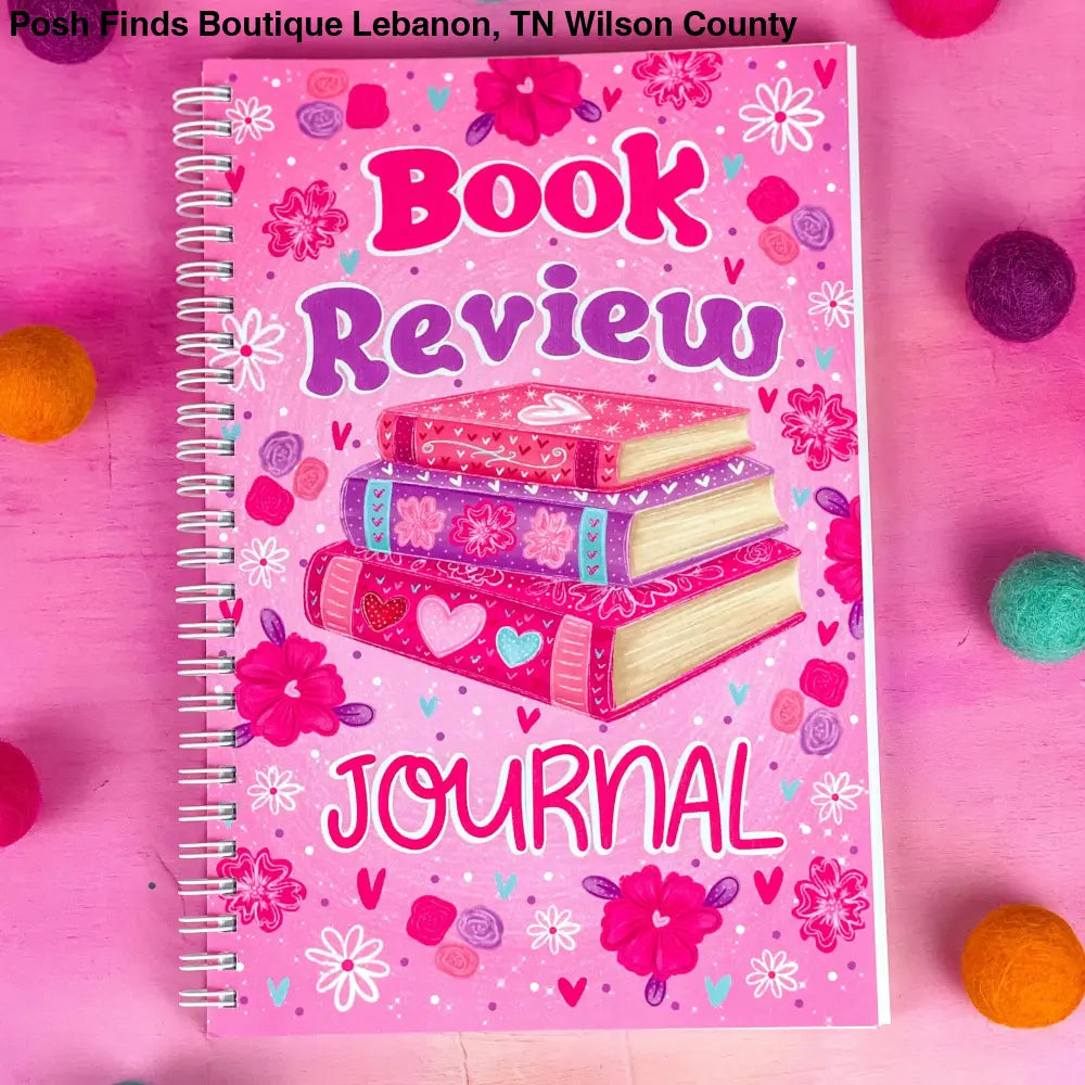 Pink Floral Book Review Journal - Posh Finds
