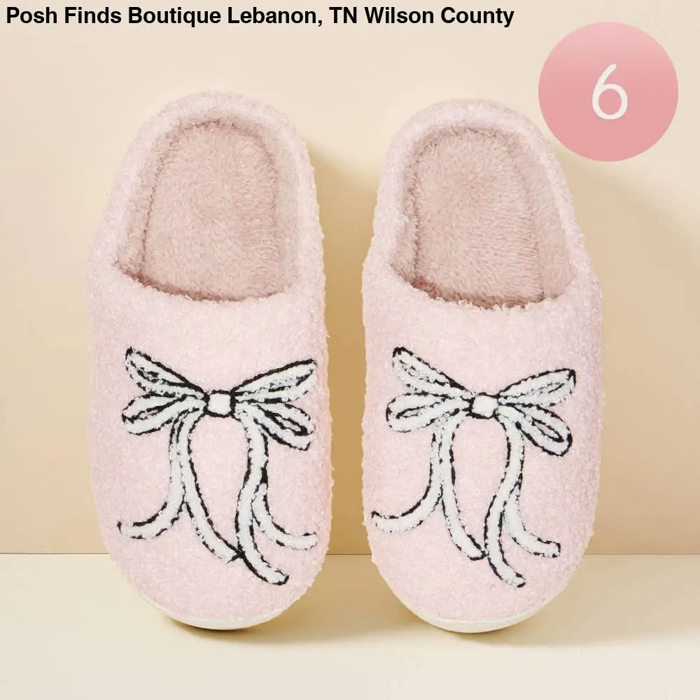Ribbon Home Slippers - Posh Finds
