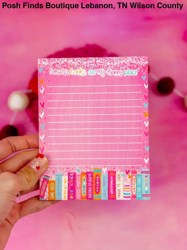 Romance Books are my Happy Place Notepad - Posh Finds