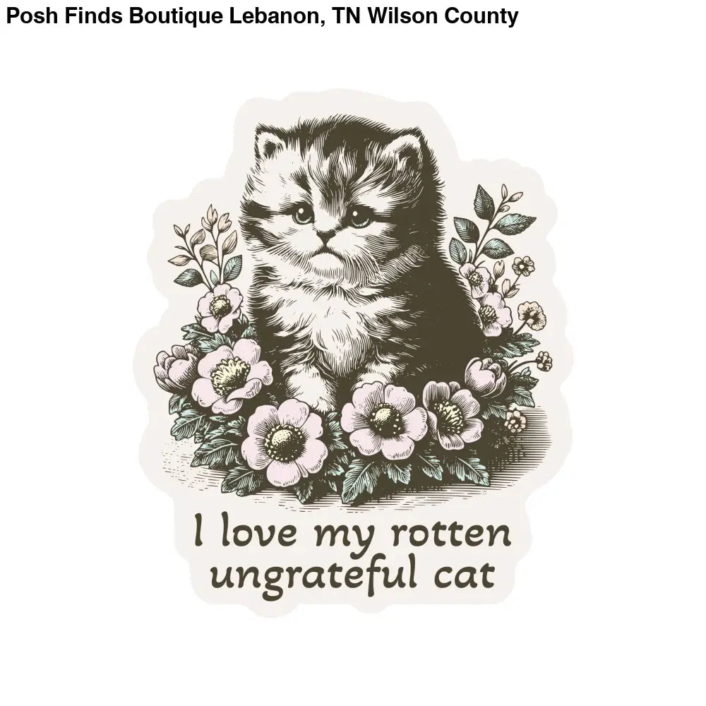 Rotten Kitty Cat Feline Cute High Quality Vinyl Sticker - Posh Finds