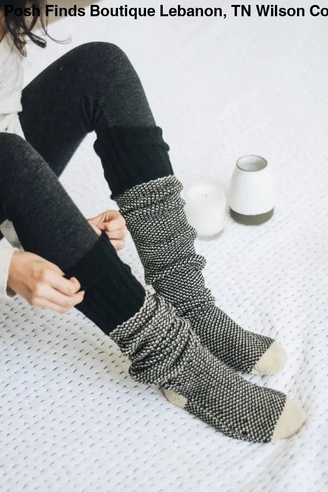 Soft Open Work Knit Lounge Socks: Oatmeal - Posh Finds